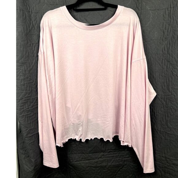 Tek Gear Lettuce-Edge Cross-Back Top Sortswear Loungewear Casual Chic SZ 4X:NWOT - Picture 4 of 11